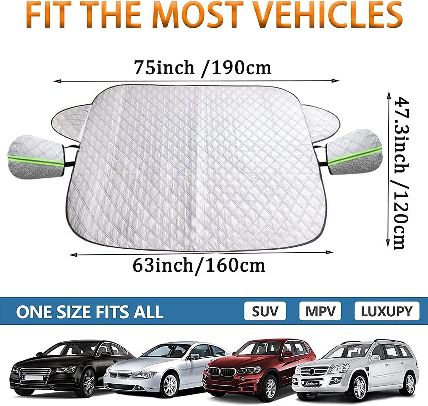CGLEAM 4-layer windshield snow cover, product photo