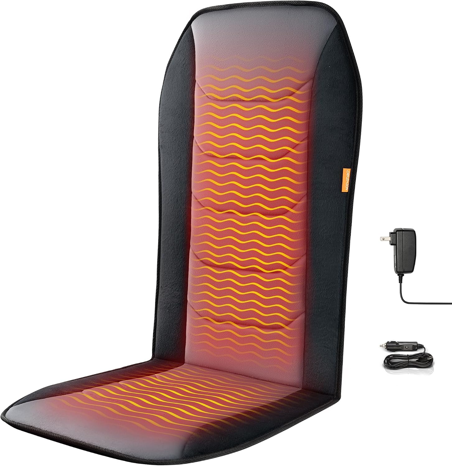 CARSHION 12V heated seat cover with seat and back heating zones, product photo