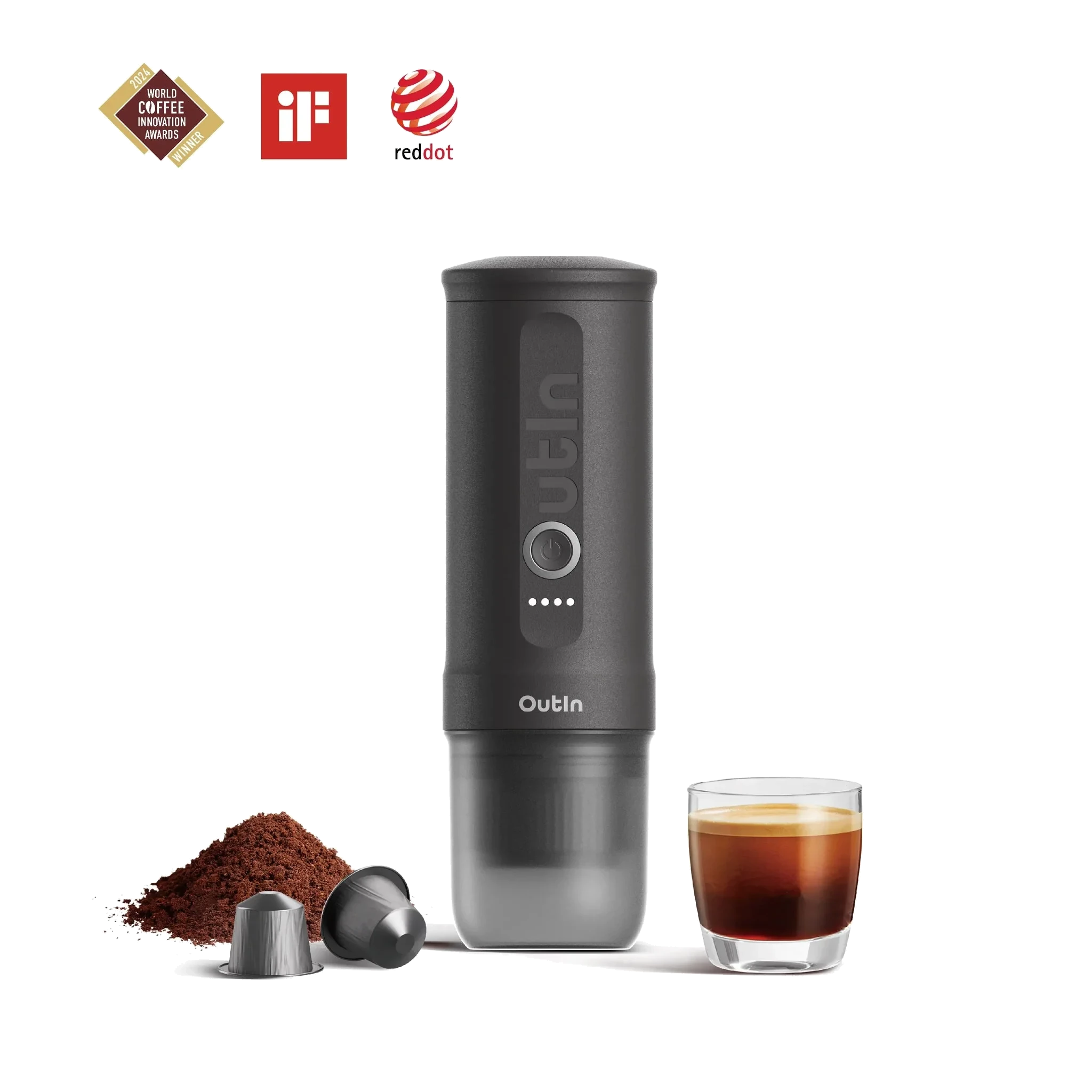 OutIn Nano portable electric espresso machine, product photo