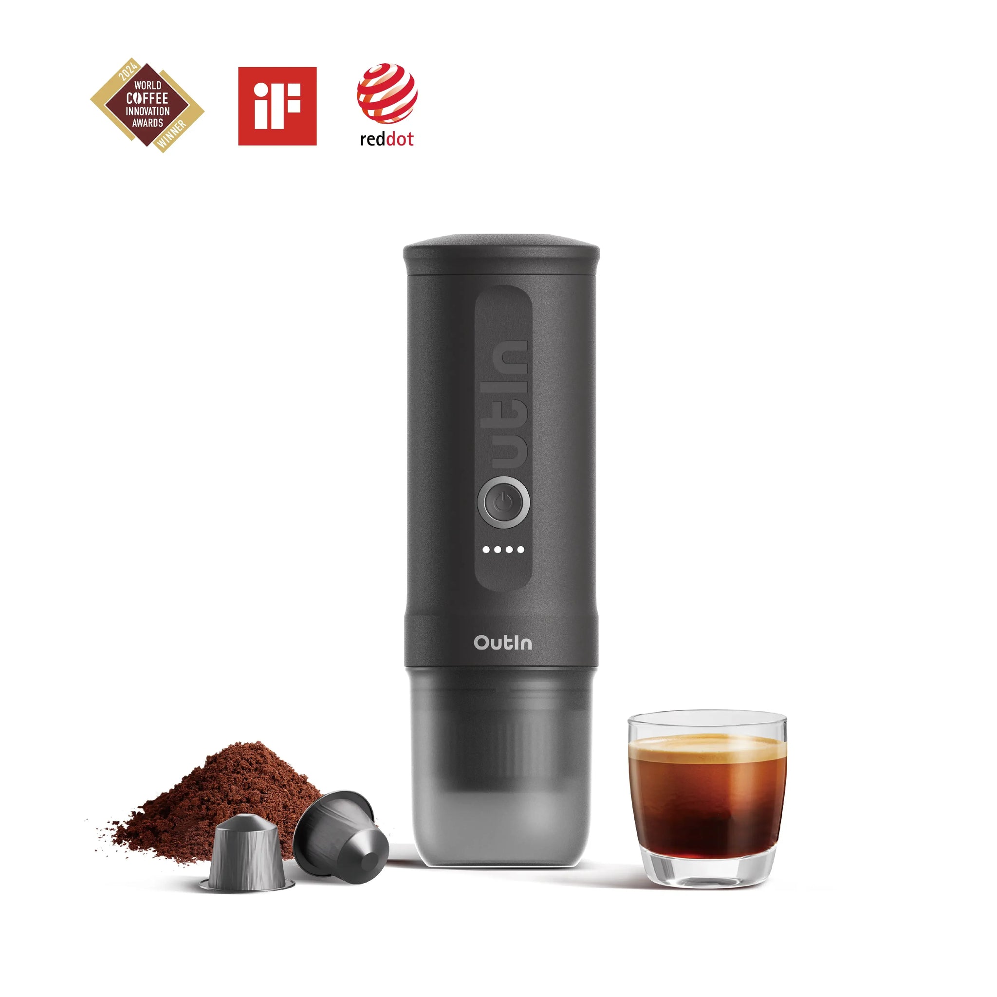 OutIn Nano portable electric espresso machine, product photo
