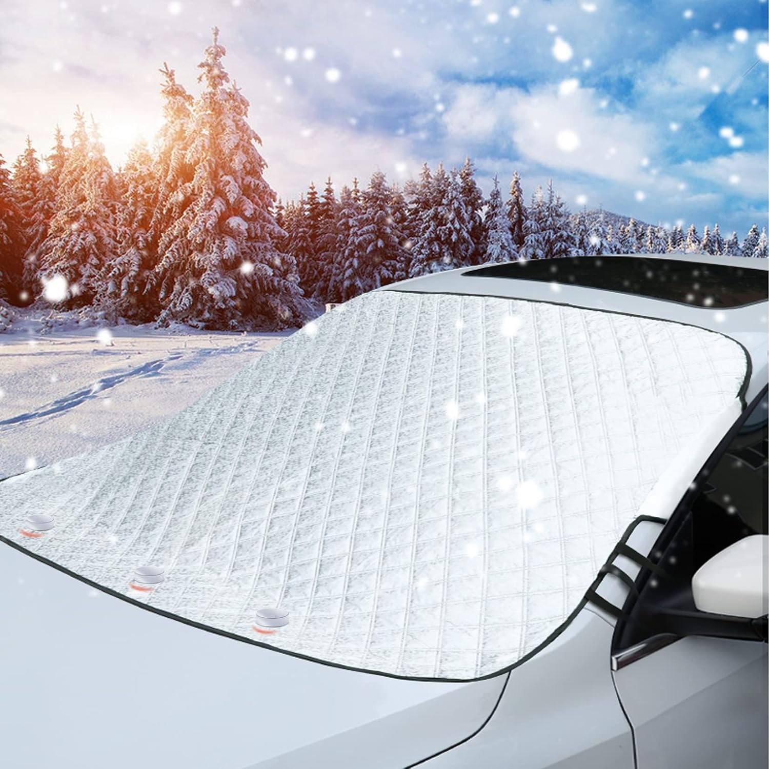 Tevlaphee windshield snow cover, product photo
