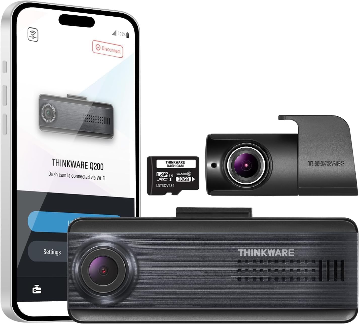 Thinkware Q200 2CH dash cam, product photo