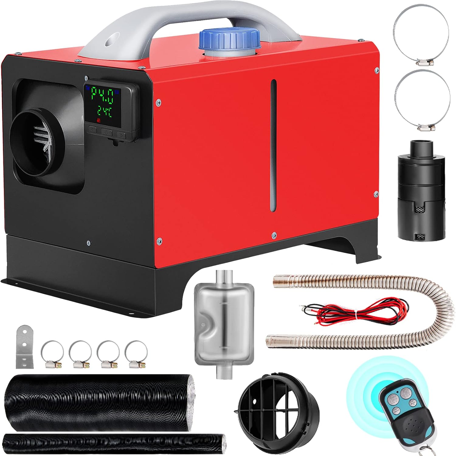 VEVOR 8 kW 12V diesel air heater all-in-one kit, product photo