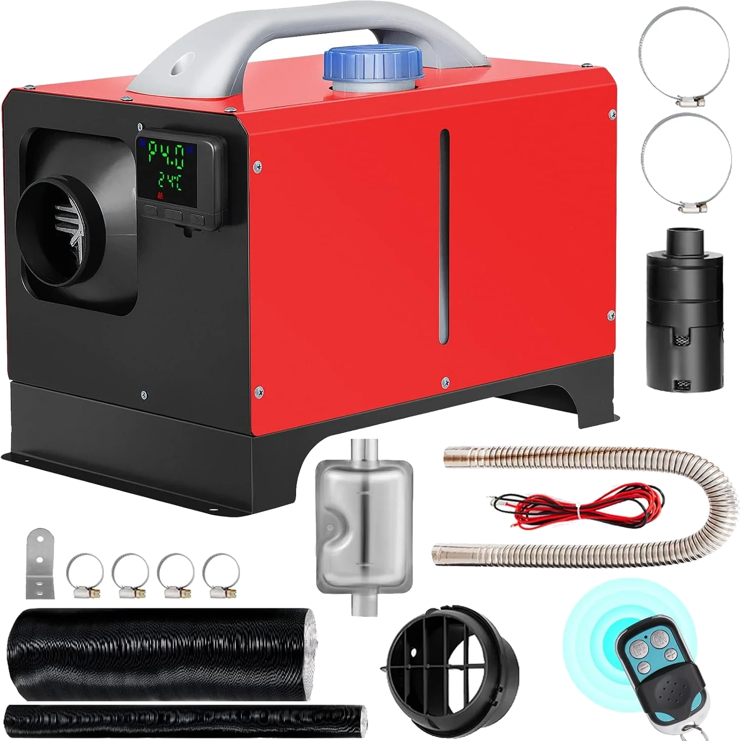 VEVOR 8 kW 12V diesel air heater all-in-one kit, product photo