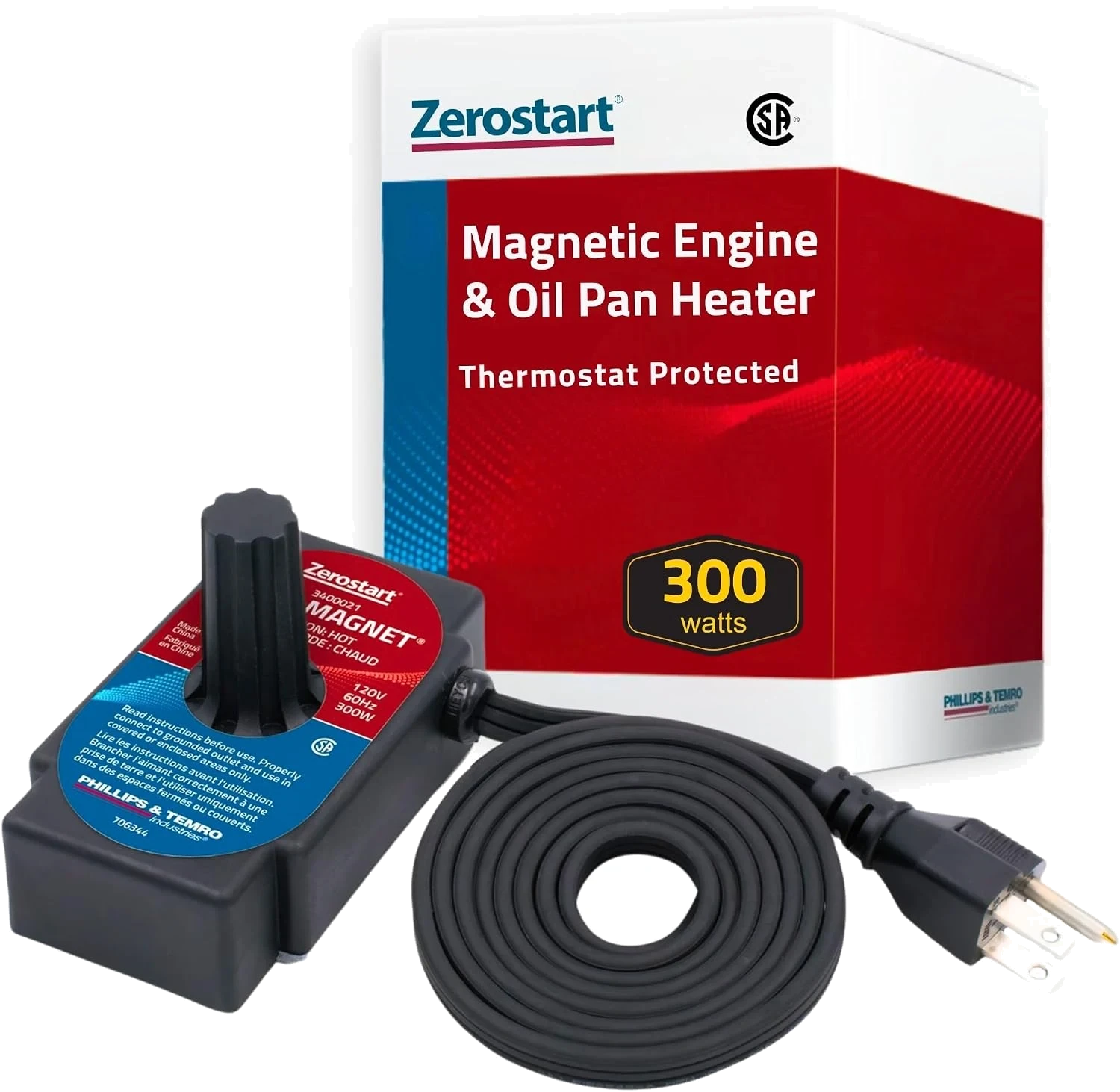 Zerostart 3400021 magnetic engine block and oil pan heater, product photo