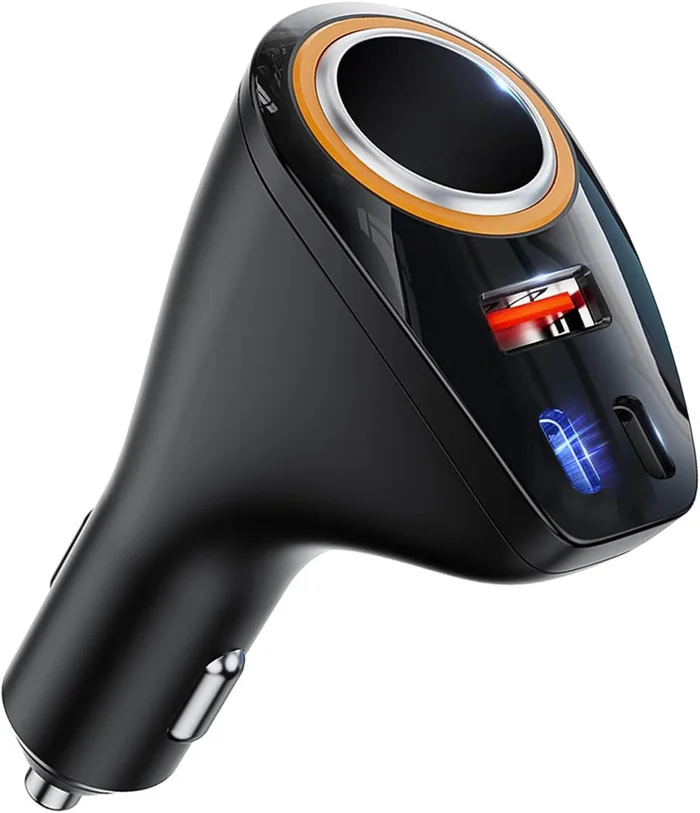 12V USB-C PD fast car charger with four ports