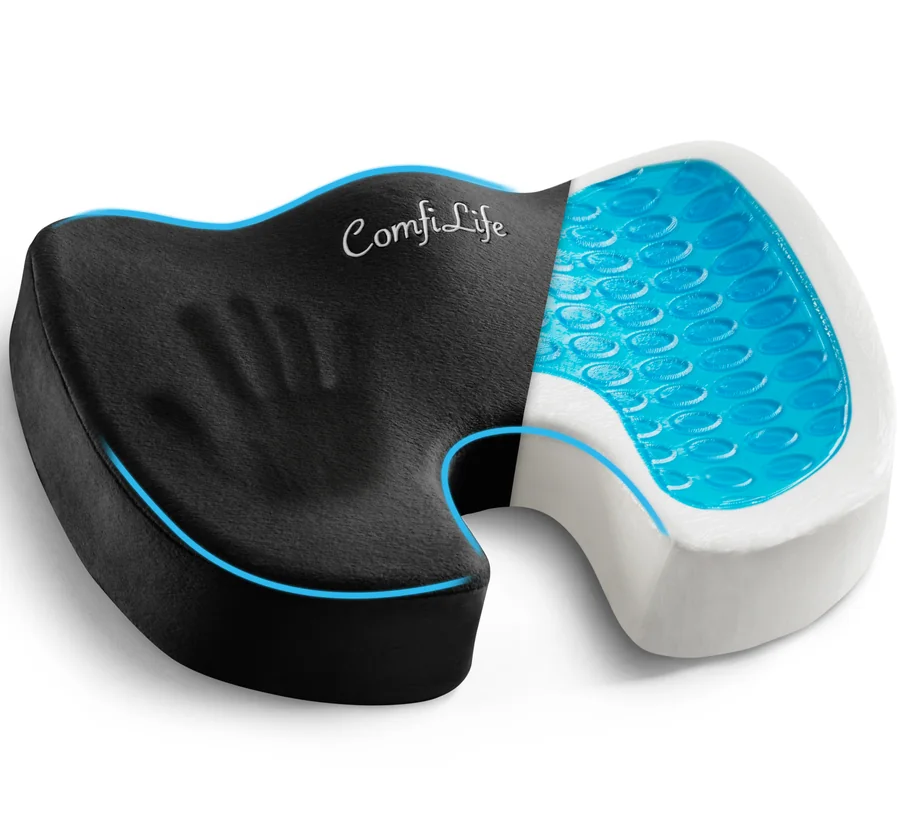 ComfiLife Gel Enhanced seat cushion, showing the gel cooling layer