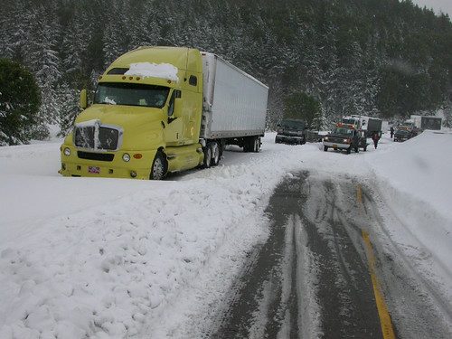 Truck stuck in snow